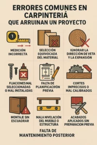 errores comunes en carpintería